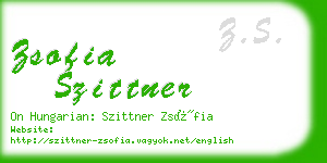 zsofia szittner business card